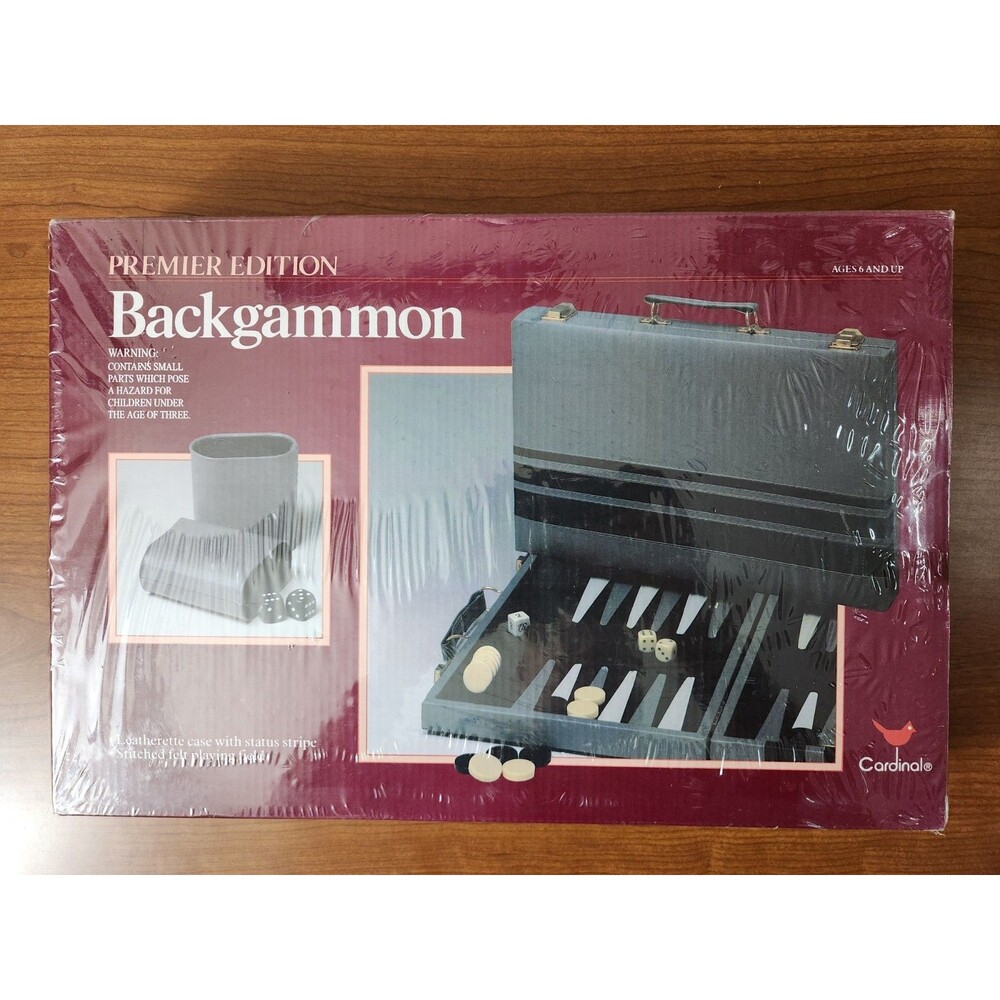 Vintage 1993 Cardinal Backgammon Game Premier Edition No. 137 ~ Sealed New